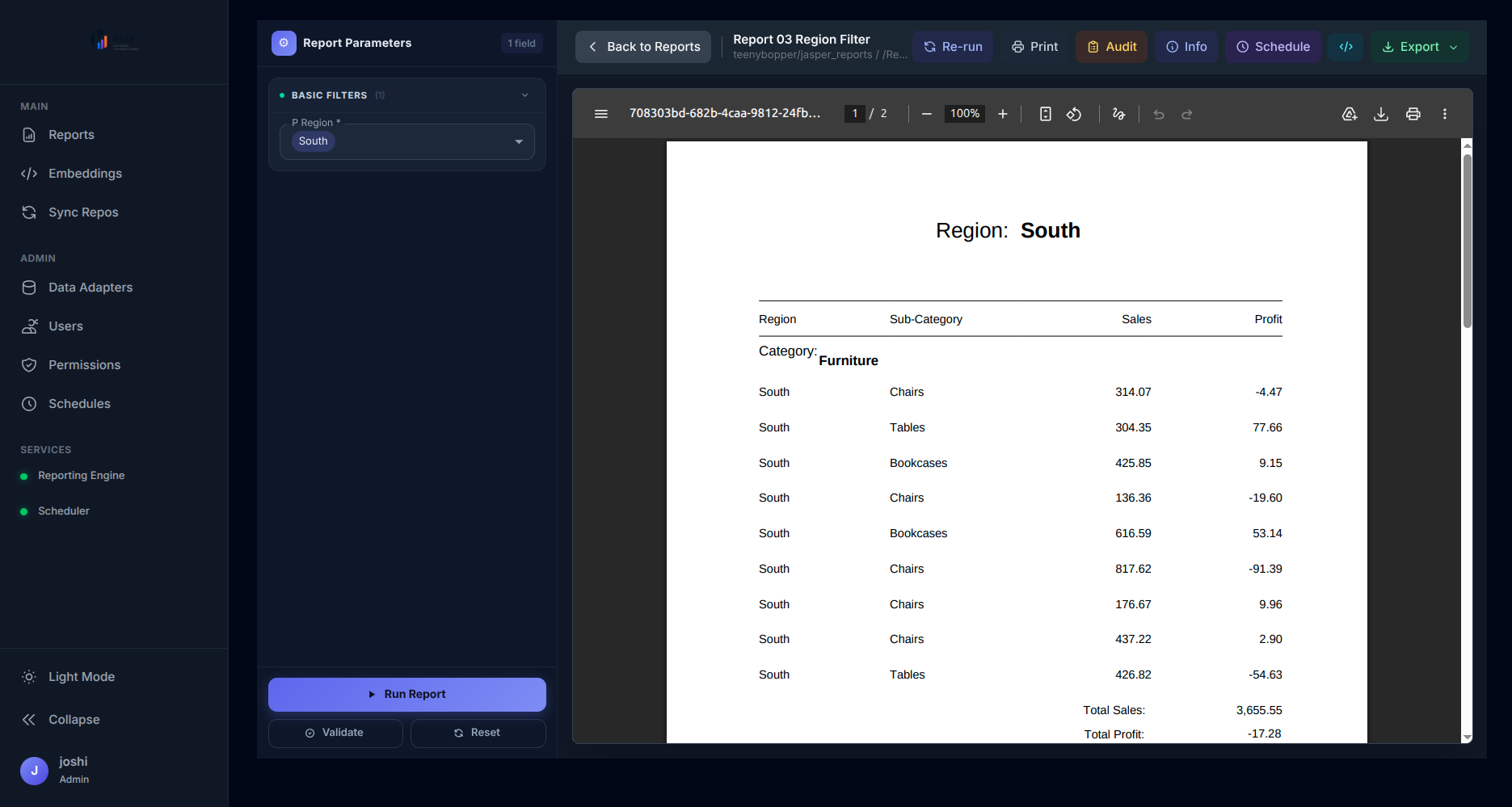Project KLEX — Open Source Reporting Platform